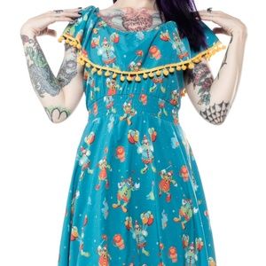 Sourpuss clowning around fiesta dress
